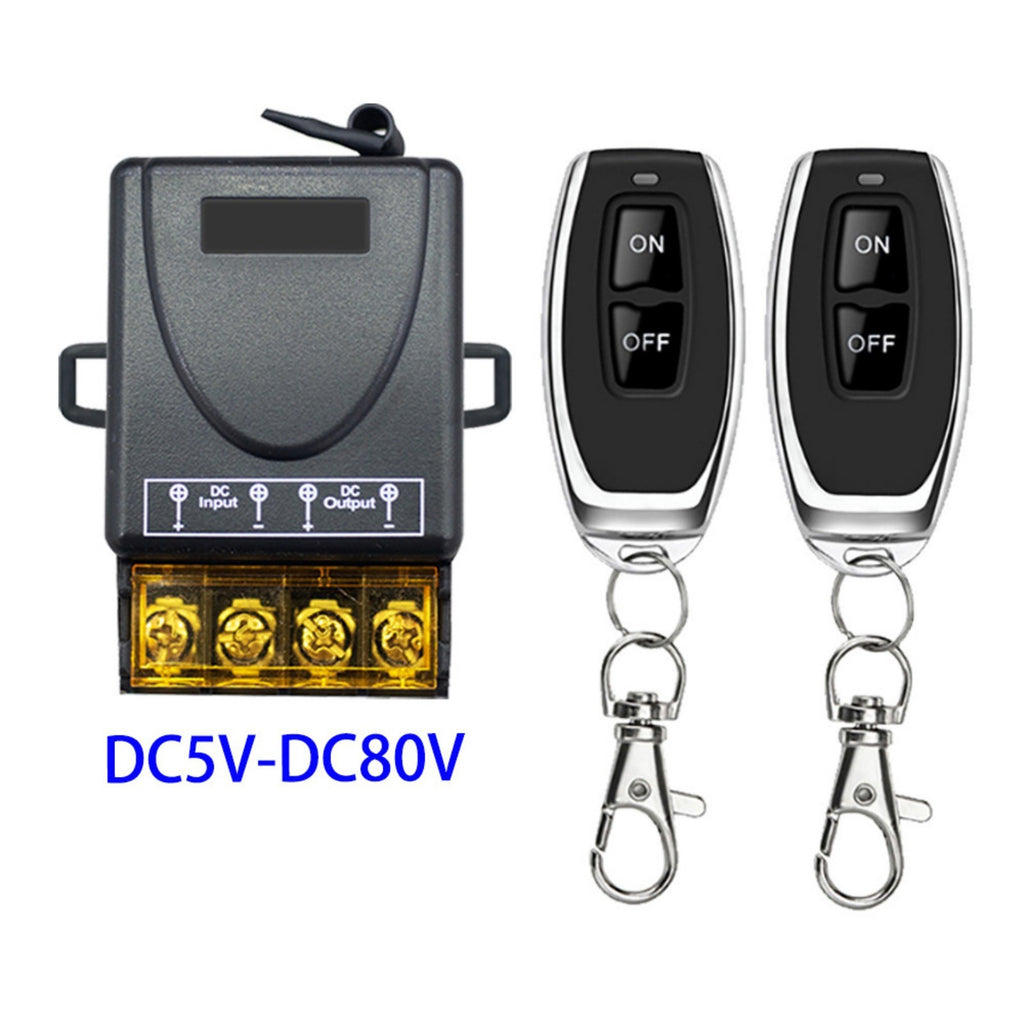 433MHz Wireless Remote Control Switch DC 12V 24V 48V 72V 30A 1Ch Relay Receiver