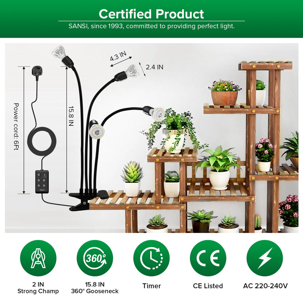 LED Clip Grow Light for Indoor Plants Veg Growing Lamp