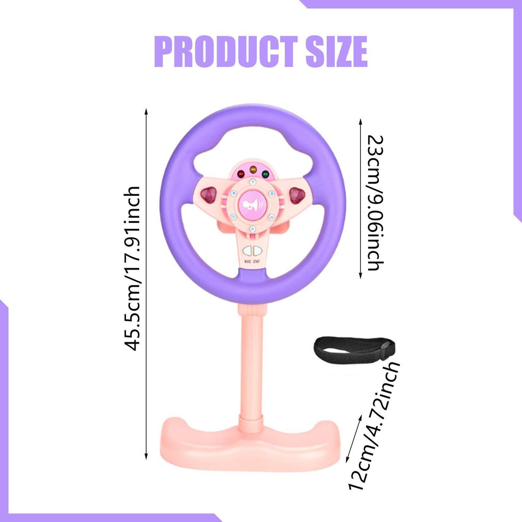 Steering Wheel Electric Toys Sounding Toys Interactive with Light Sound Birthday