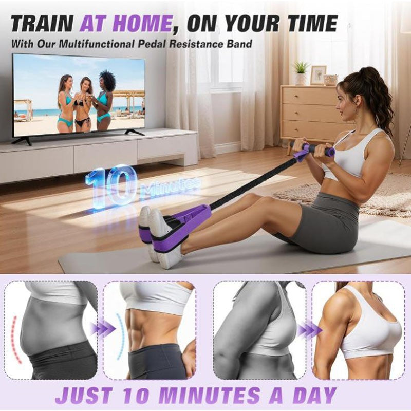 Upgraded Pedal Resistance Band with Handles, Women Foot Pedal Resistance Bands