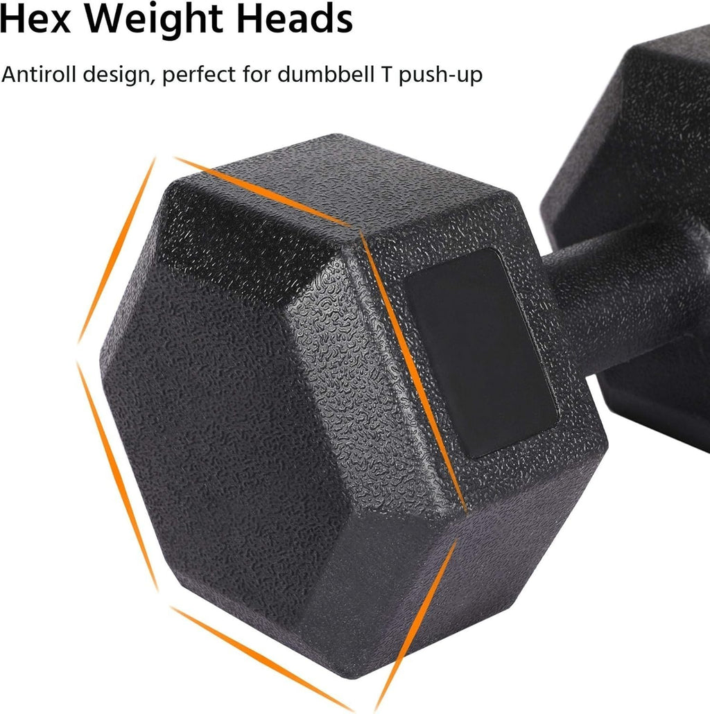 2x5kg Hex Dumbbells Weight Set 5 KG Hand Home Exercise Workout