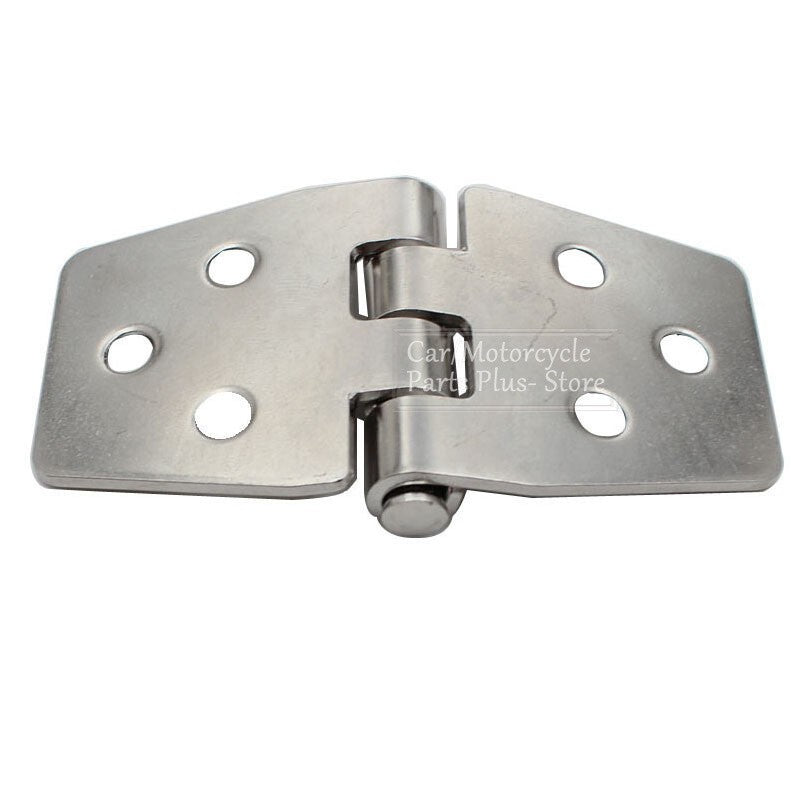 2 x Door Hinge 76 x 38mm, 6 Hole Stainless Steel Horsebox Yacht Boat Marine
