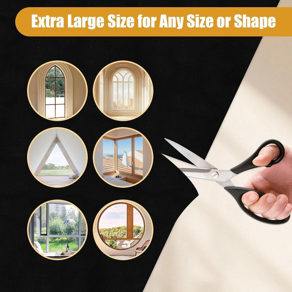 145 X 300 CM Portable Blackout Blinds, 100% Blackout Material, No Drill Blackout