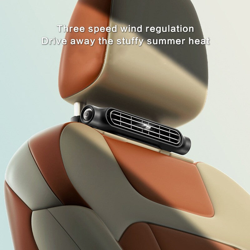Car Rear Seat Fan USB Powered Car Headrest Cooling Air Fan Car Interior Fan