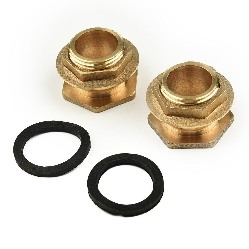 2x Water Butt Water And Connector Brass Bib Tap With Click Lock Fitting