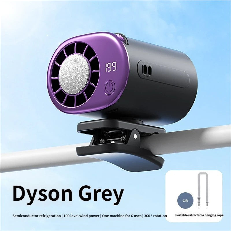 Portable Waist Clip Fan, Cooling Fan with Ice Compress, Rechargeable USB Cooling