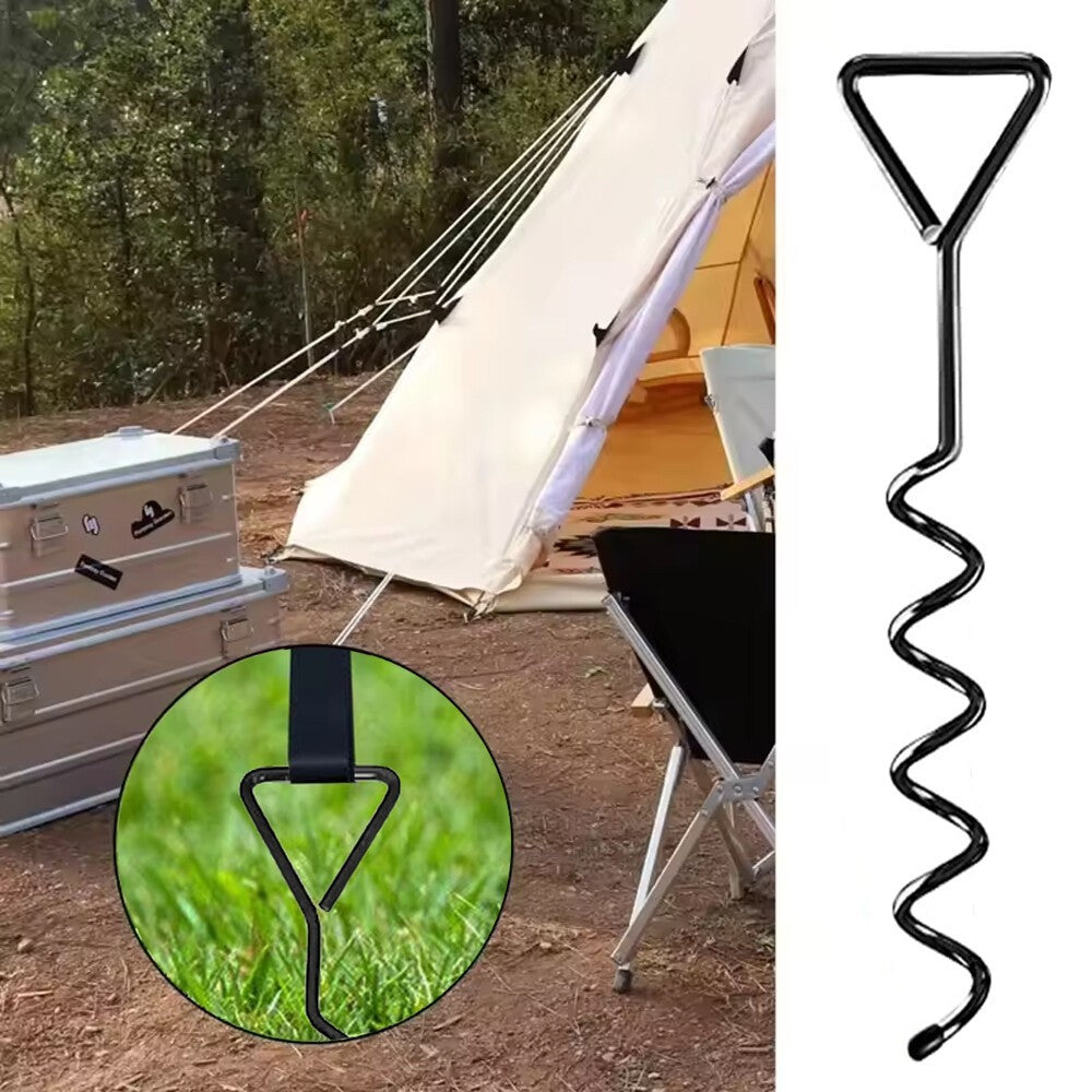 4pcs Heavy Duty Trampoline 40cm Anchor Ground Pegs Tie Down Kit Corkscrew Spira