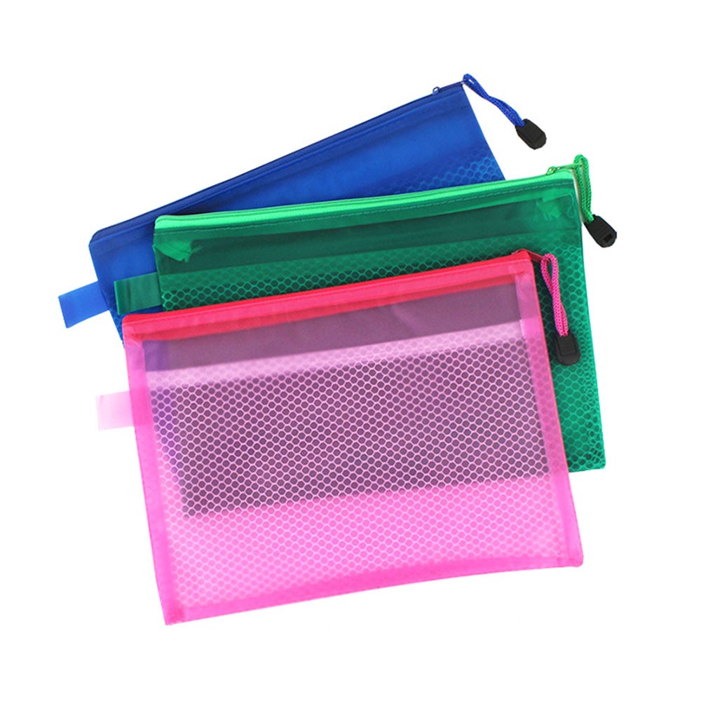 A4 Mesh Document zip Wallet Envelope File Folder Paper Portfolio Storage.*