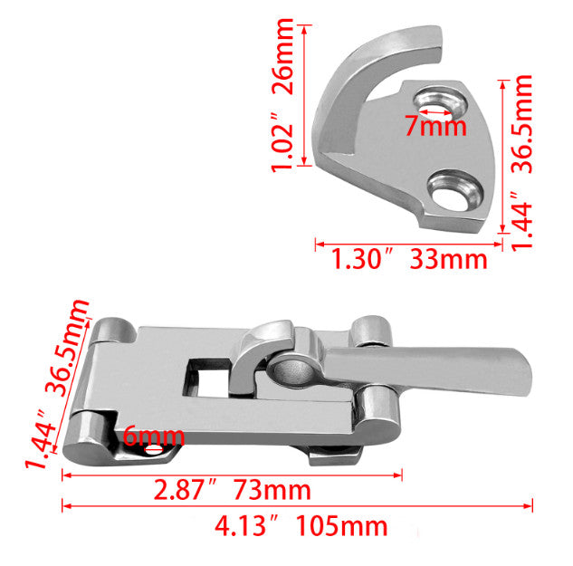 Anti-rattle Lockable Hatch Marine Hardware Fasteners Latch Locking for Boat