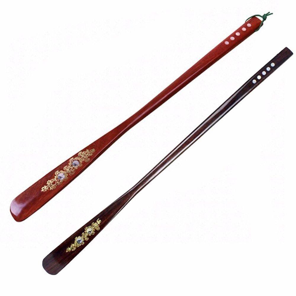 Long Handle Shoe Horns Home Wooden Spoon New Lifter AID Stick