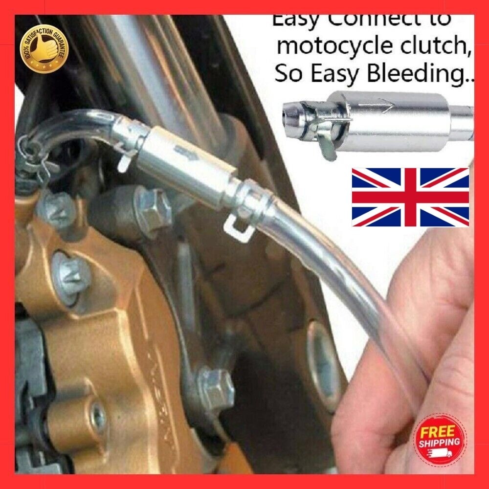 Clutch Brake Bleeder Hose Line One Way Check Valve Tube Bleeding Tool Kit Sliver