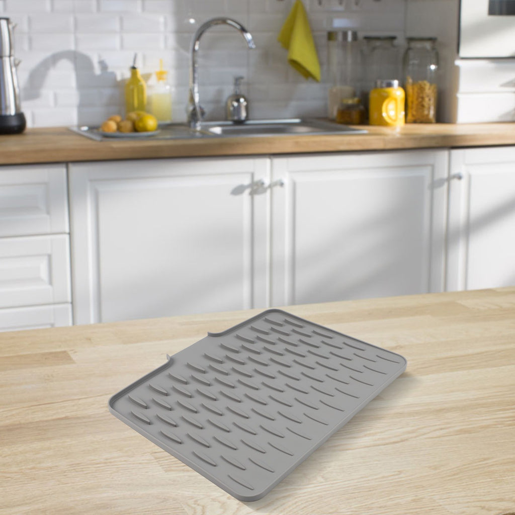 Non Slip Silicone Dish Drying Mat for Kitchen with Heat Resistant Features