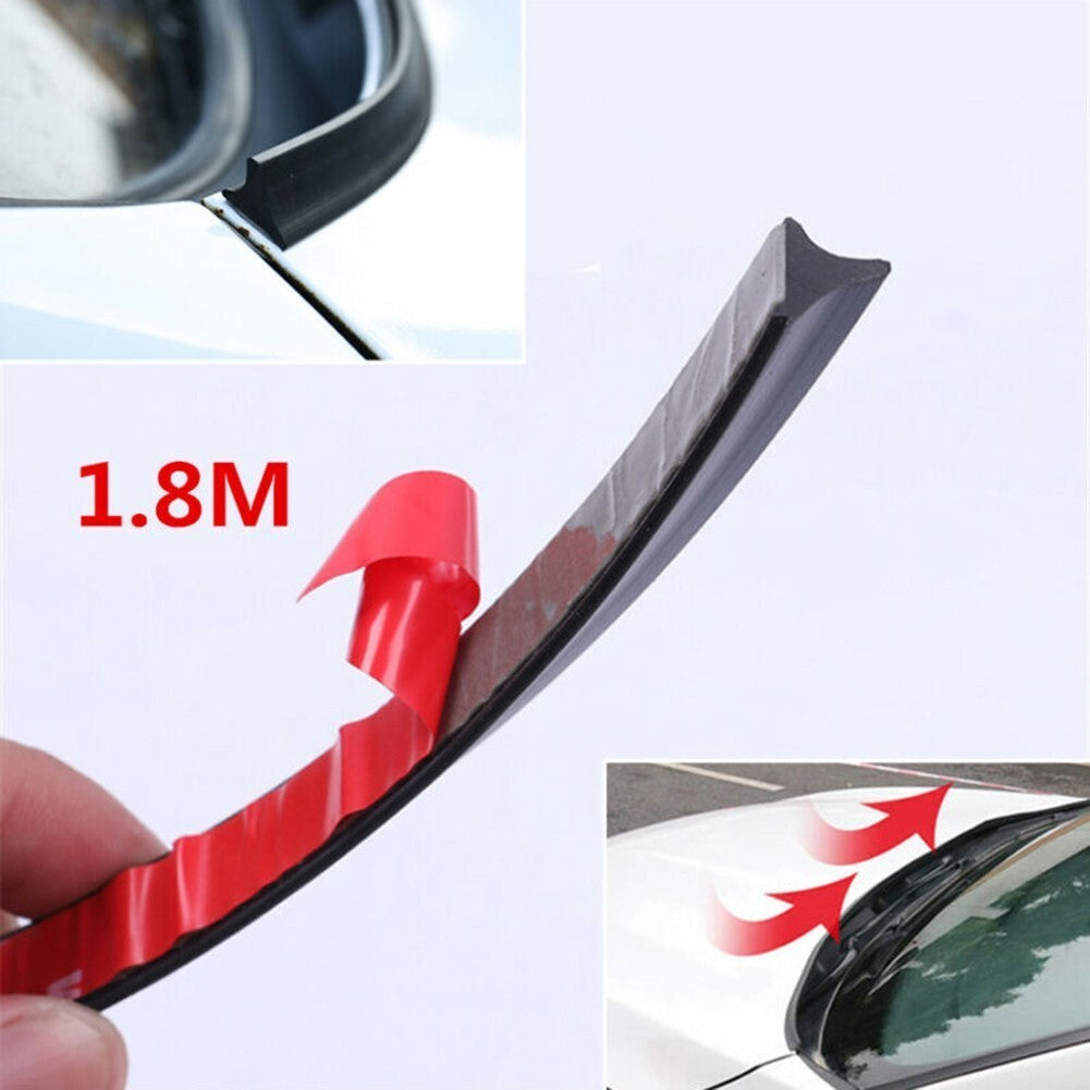 1.8M Rubber Car Front Hood Windshield Seal Strip Moulding Wind Deflector Trim