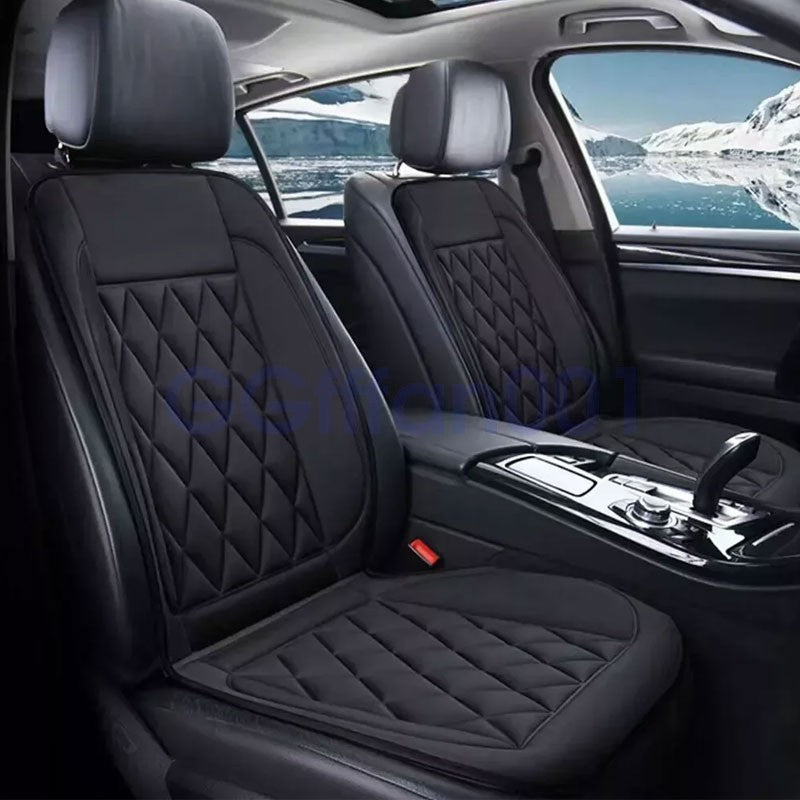 1/2X Luxury Heated Car Seat Cushion Heater 30℃-65℃ Universal 12V For Cold Winter