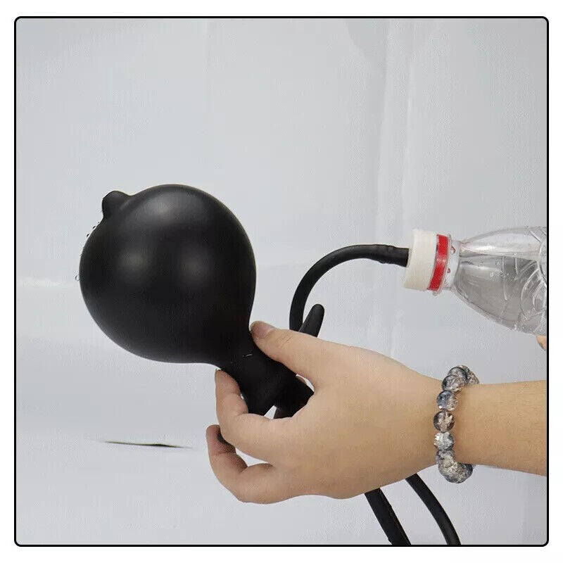 Pair of Inflatable Anal Enema Silicone Vaginal Dilator Pump Cleaner