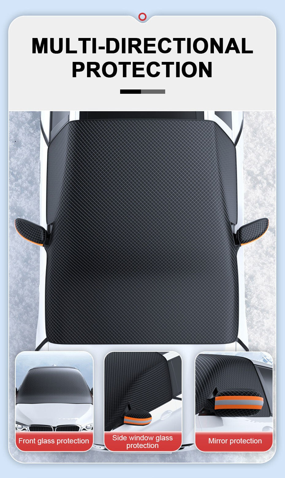 Magnetic Car Windscreen Cover Windshield Oxford Cloth Snow Ice Frost Sun UV Dust