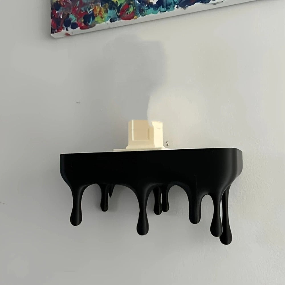 Wall-Mounted Drip Floating Shelf Plastic Display Stand  Bathroom Decor