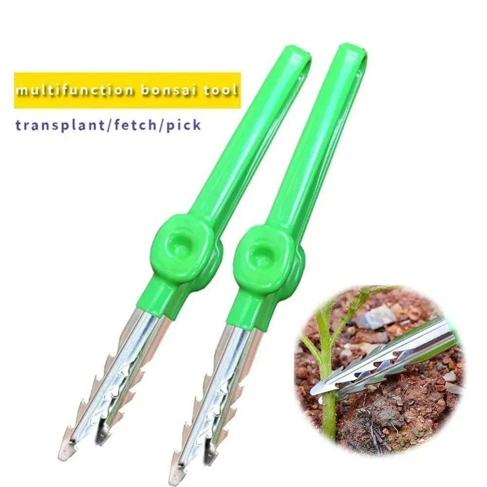 Stainless Steel Garden Weeding Tweezers Weed Puller Clip Gardening Tool