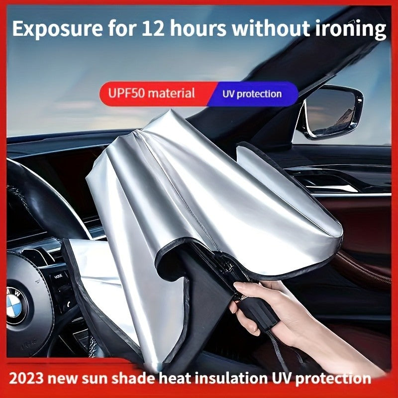 Larger Front Window Sun Shade Visor Cover Foldable Windshield Sunshade Umbrella