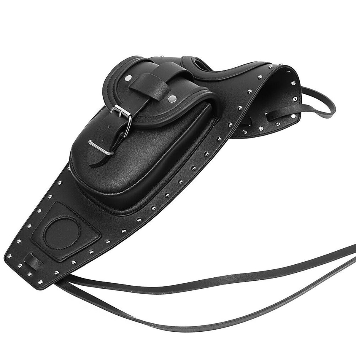 Fuel Gas Tank Pouch Bag Tank Pad Cover For Harley Sportster XL883 XL1200 Black