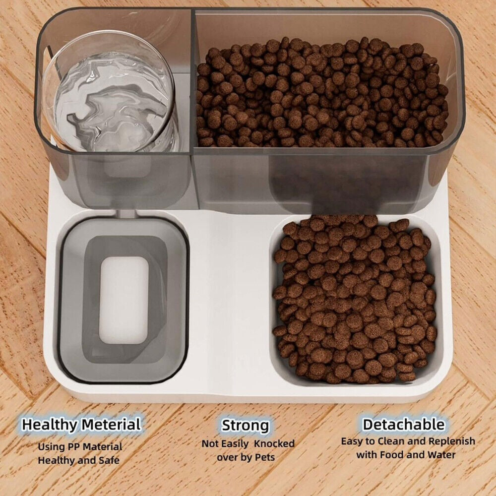 2 in 1 Automatic Cat Feeder Water Dispenser Dry Wet Pet Dog Puppy Food Dispenser