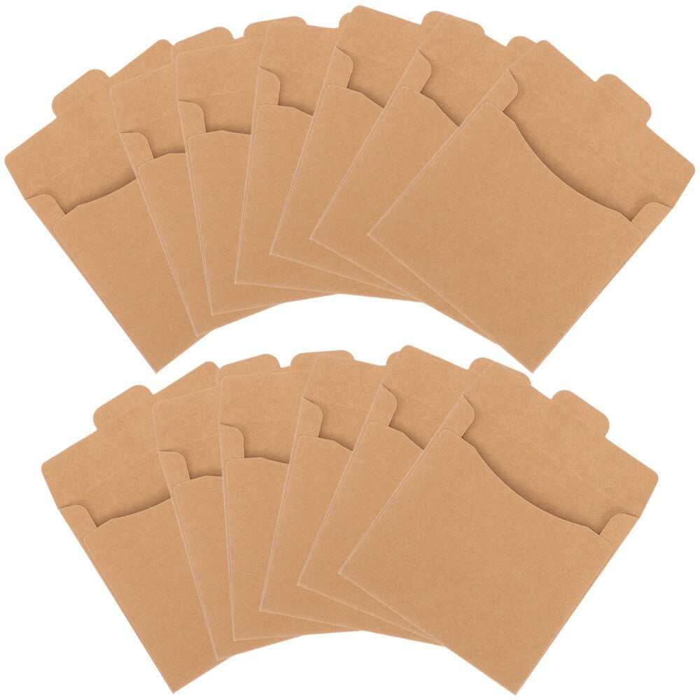 50 Pcs CD DVD Sleeves Brown Kraft Paper DVD Envelopes,Cardboard Envelopes.*