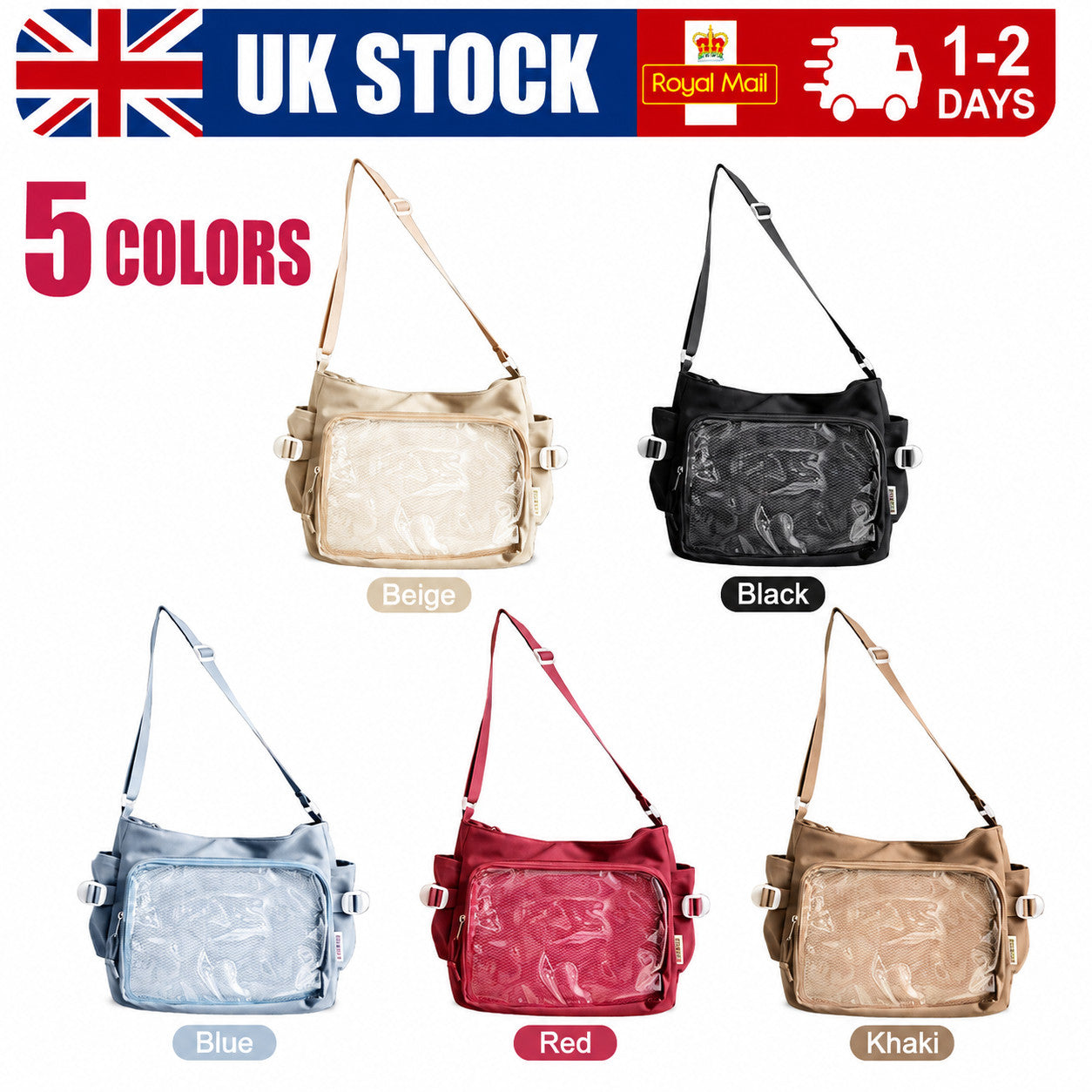 Ita Bag Large Tote Bag Shoulder Crossbody Bag Anime Pin Display Bag Gift Women