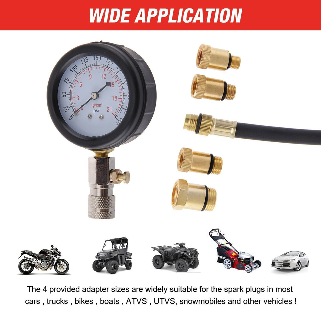 UK Car Diesel Petrol Engine Cylinder Pressure Tester Compression Gauge Test Kit