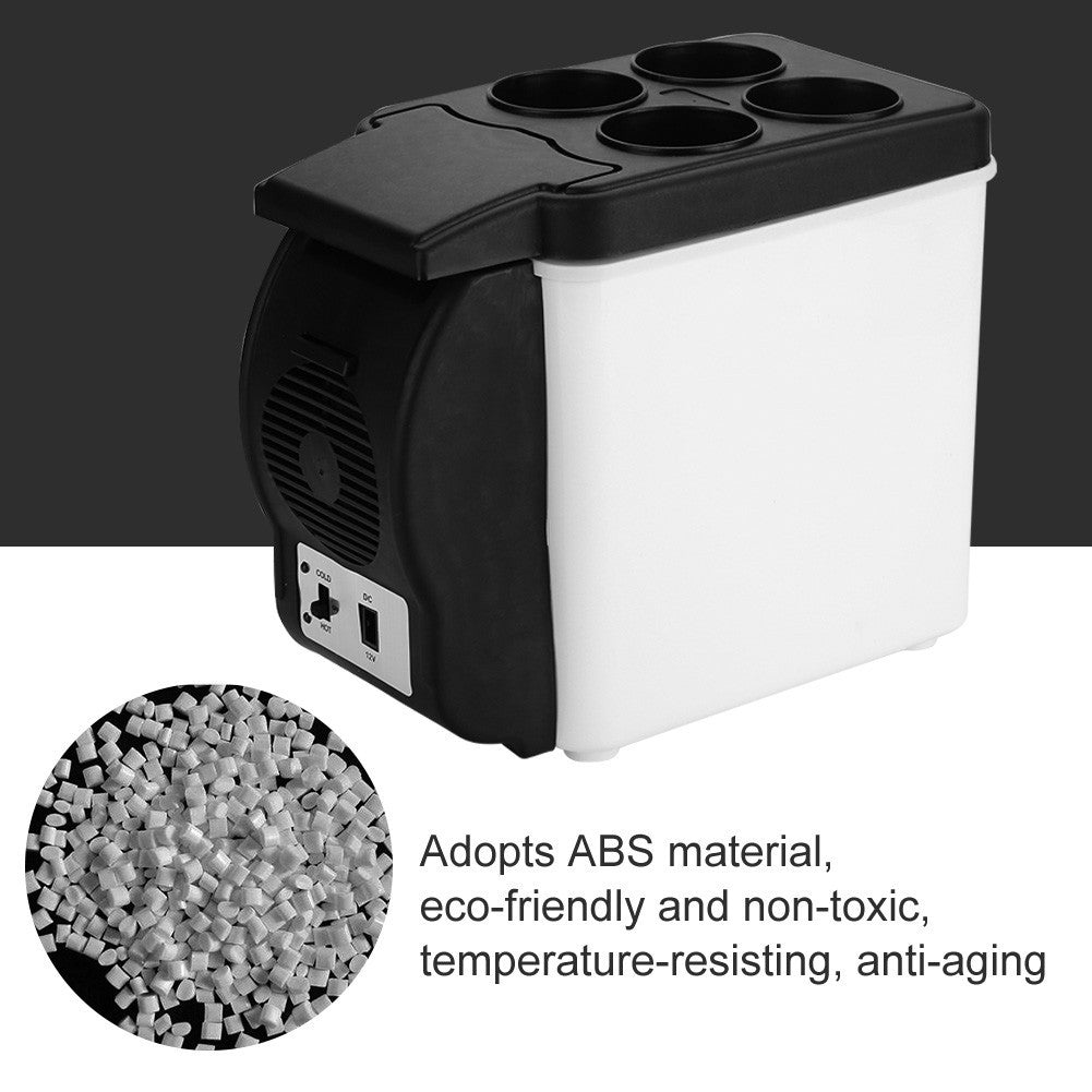 12V 6L Portable Car Refrigerator Mini Food Drinks Warmer Cooler Fridge BL