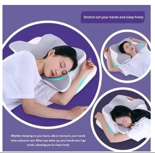 Ergonomic Memory Foam Pillow Cervical Neck Shoulder Orthopedic Pain Relief