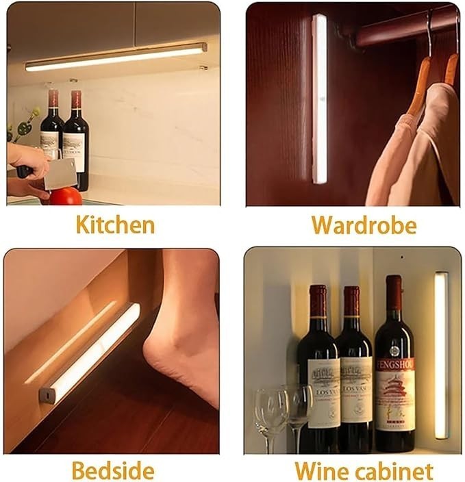 Punch-Free Smart Sensor Magnetic Rechargeable LED Lights Sensor Light Indoor